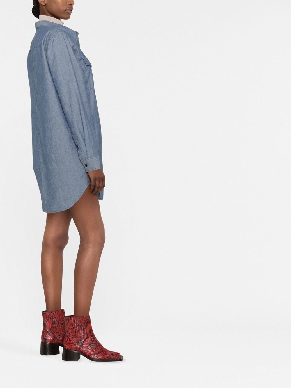 Bridget chambray buttoned shirt dress - 3