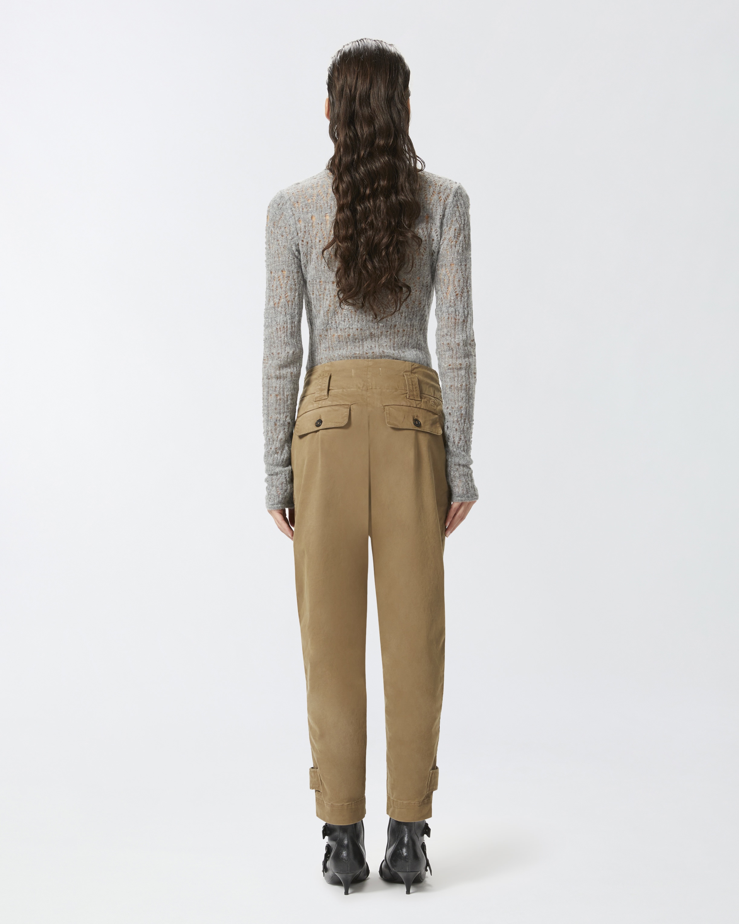 COTTON CARGO TROUSERS WITH POCKETS - 4