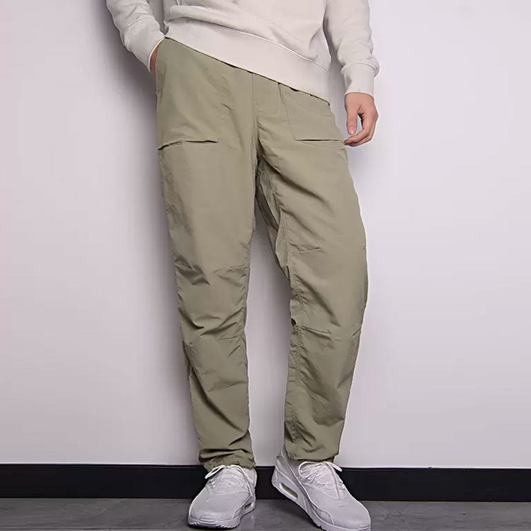 Men's Converse Solid Color Woven Straight-Leg Casual Pants/Trousers light grey Green 10021100-A04 - 3