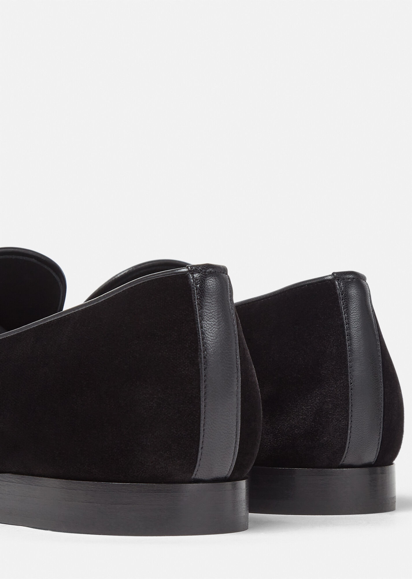 Greca Embroidered Velvet Loafers - 4