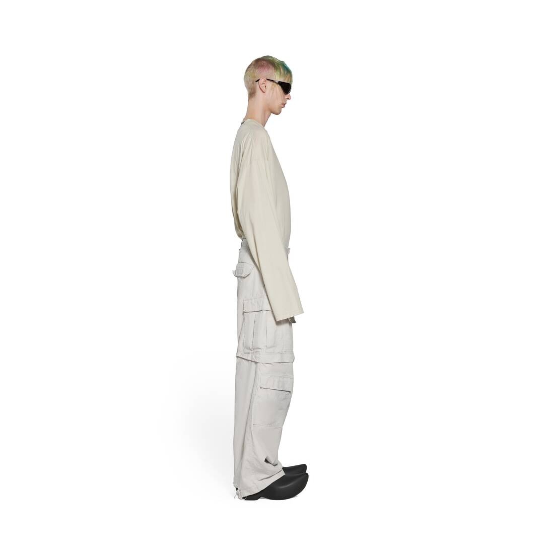 Men's Large Cargo Pants in Light Grey - 3