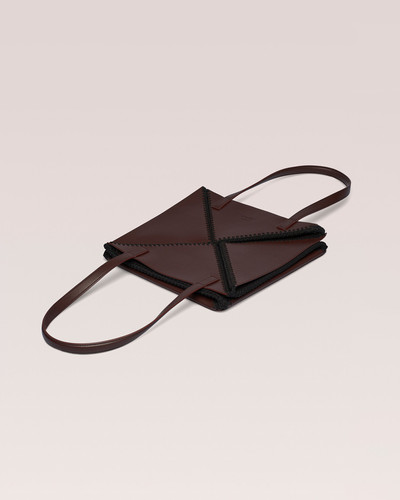 Nanushka THE ORIGAMI TOTE - Tote bag - Dark brown/Black outlook