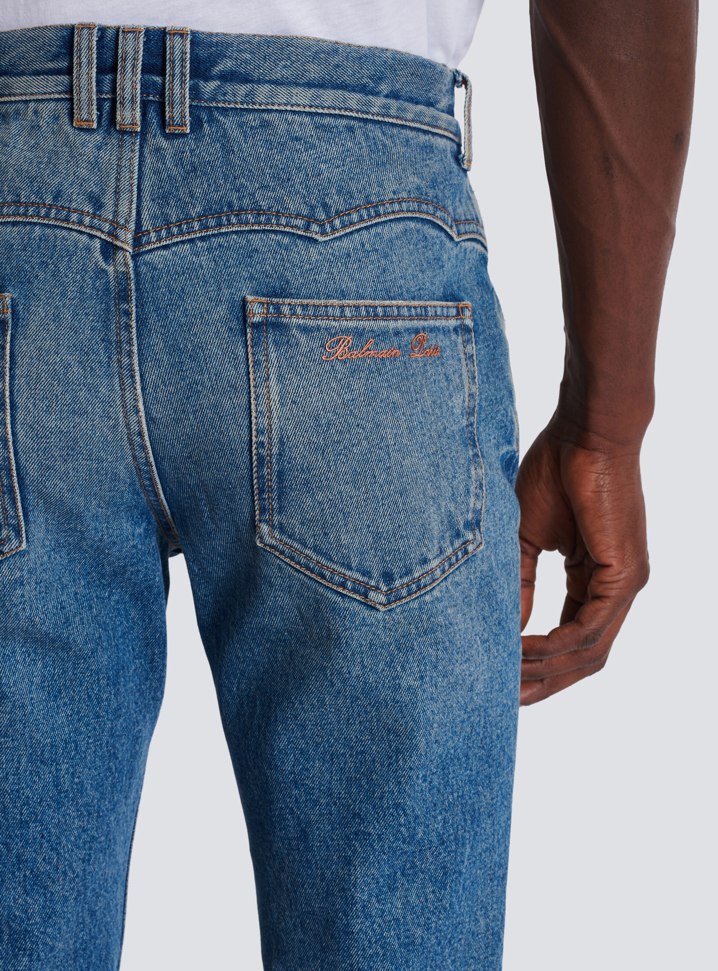Blue Wash vintage denim jeans - 7
