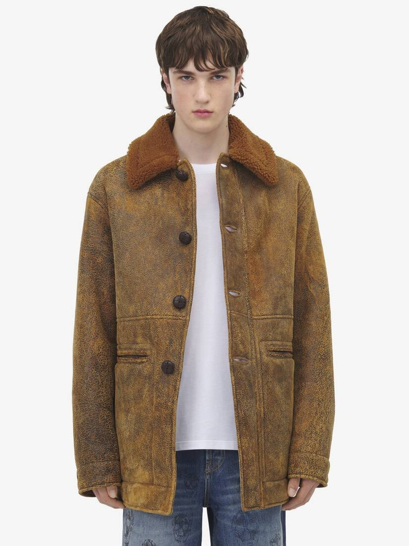 Alexander McQueen Shearling Peacoat outlook