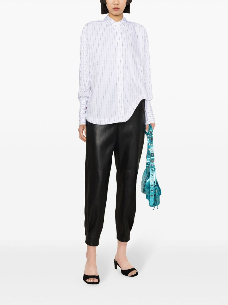 THE ATTICO Eliza logo-print cotton shirt outlook