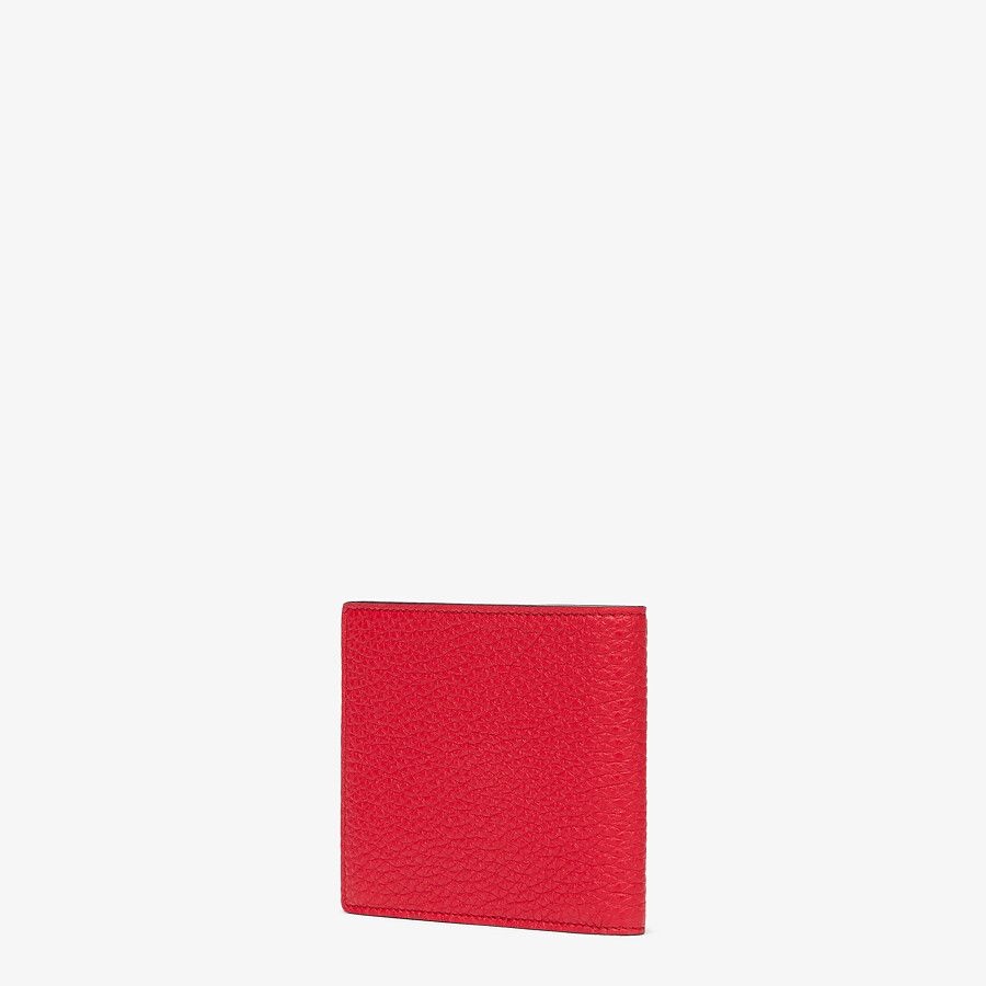 Red leather bi-fold wallet - 2