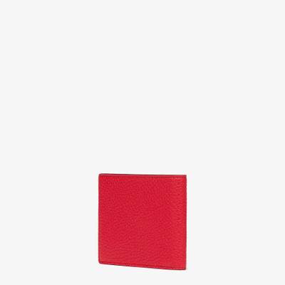 FENDI Red leather bi-fold wallet outlook