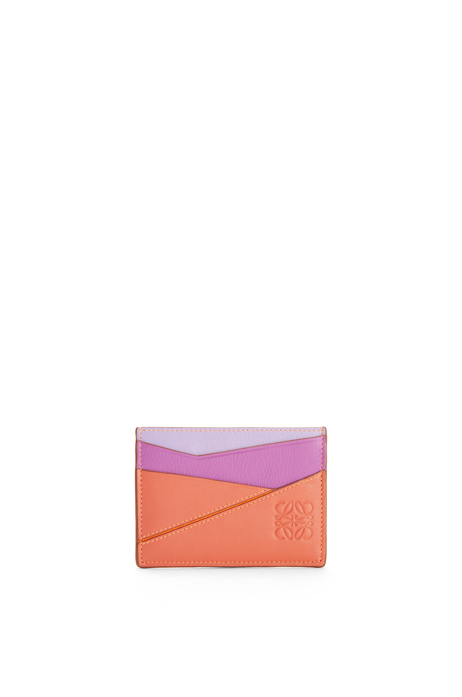 Puzzle plain cardholder in classic calfskin - 1