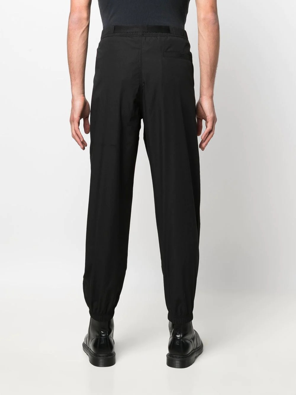 canvas tapered-leg trousers - 4