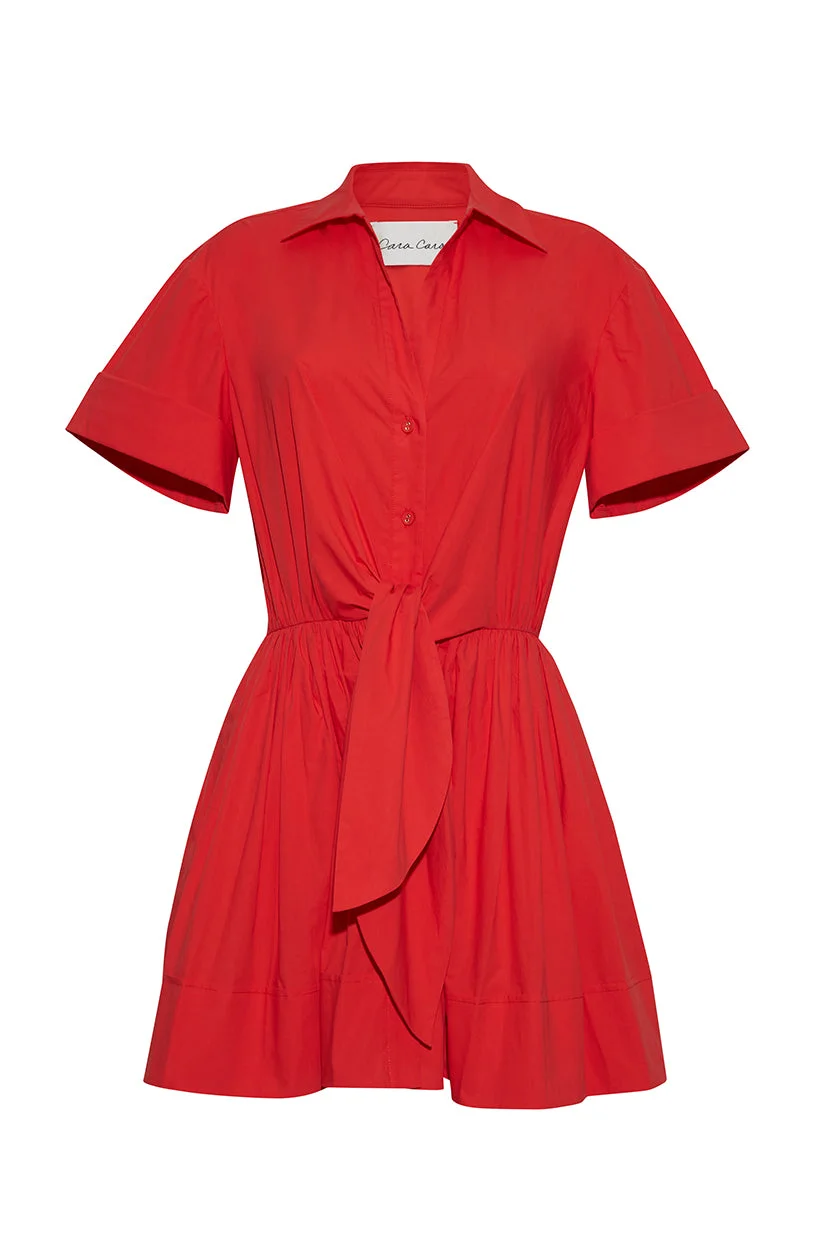 Asbury Mini Dress
Sell-Out Mini Shirt Dress Featuring A Self-Tie Waist - 1