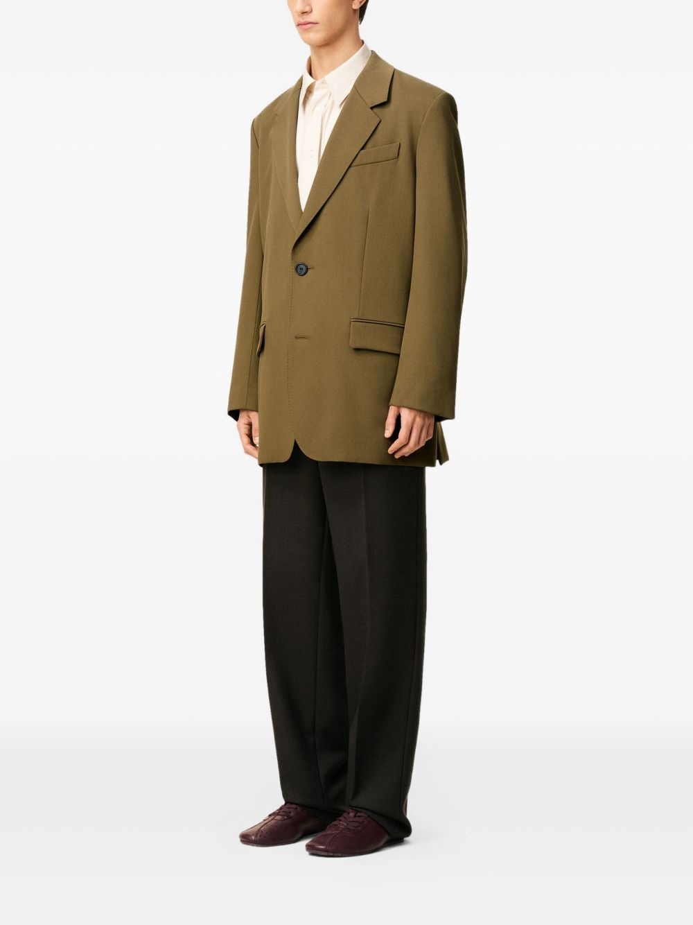 single-breasted wool jacket - 3