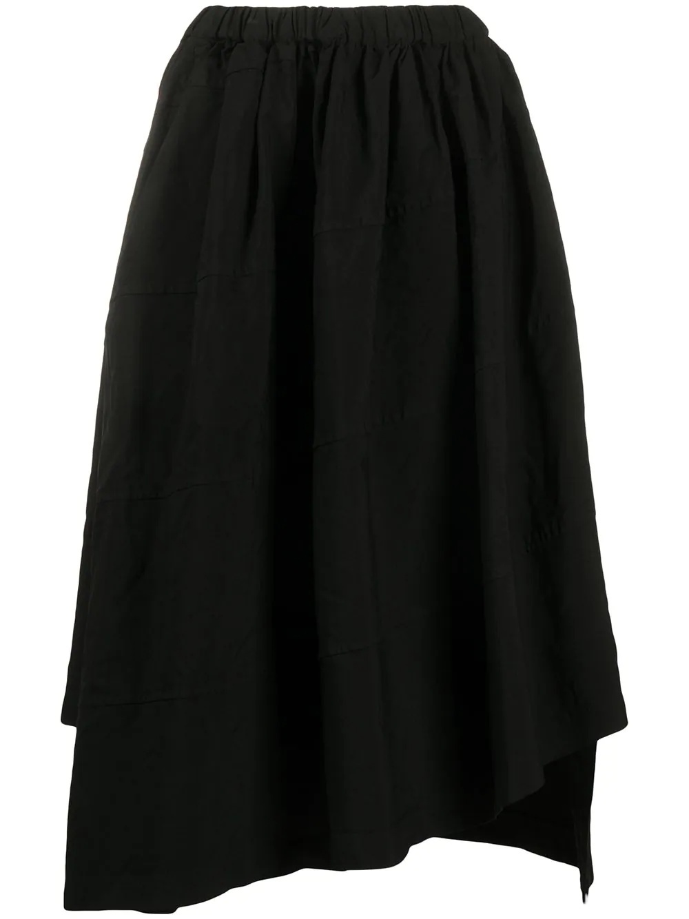 plain asymmetric skirt - 1