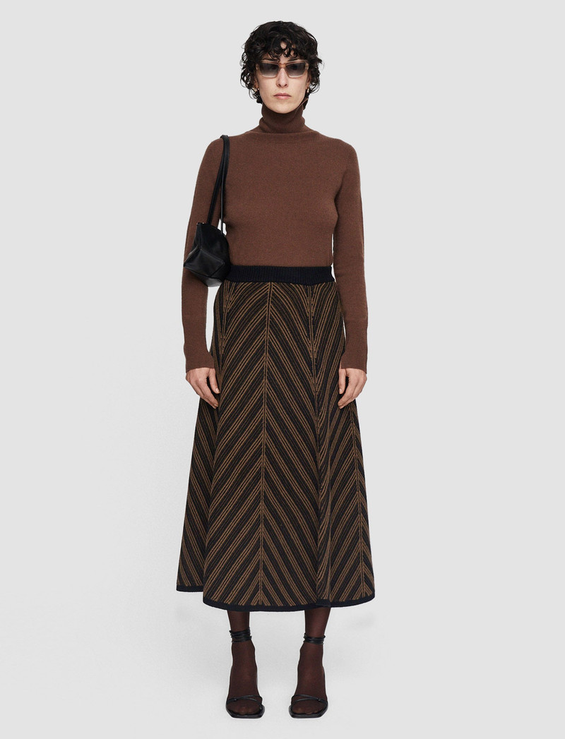 JOSEPH Chevron Ribbed Skirt outlook