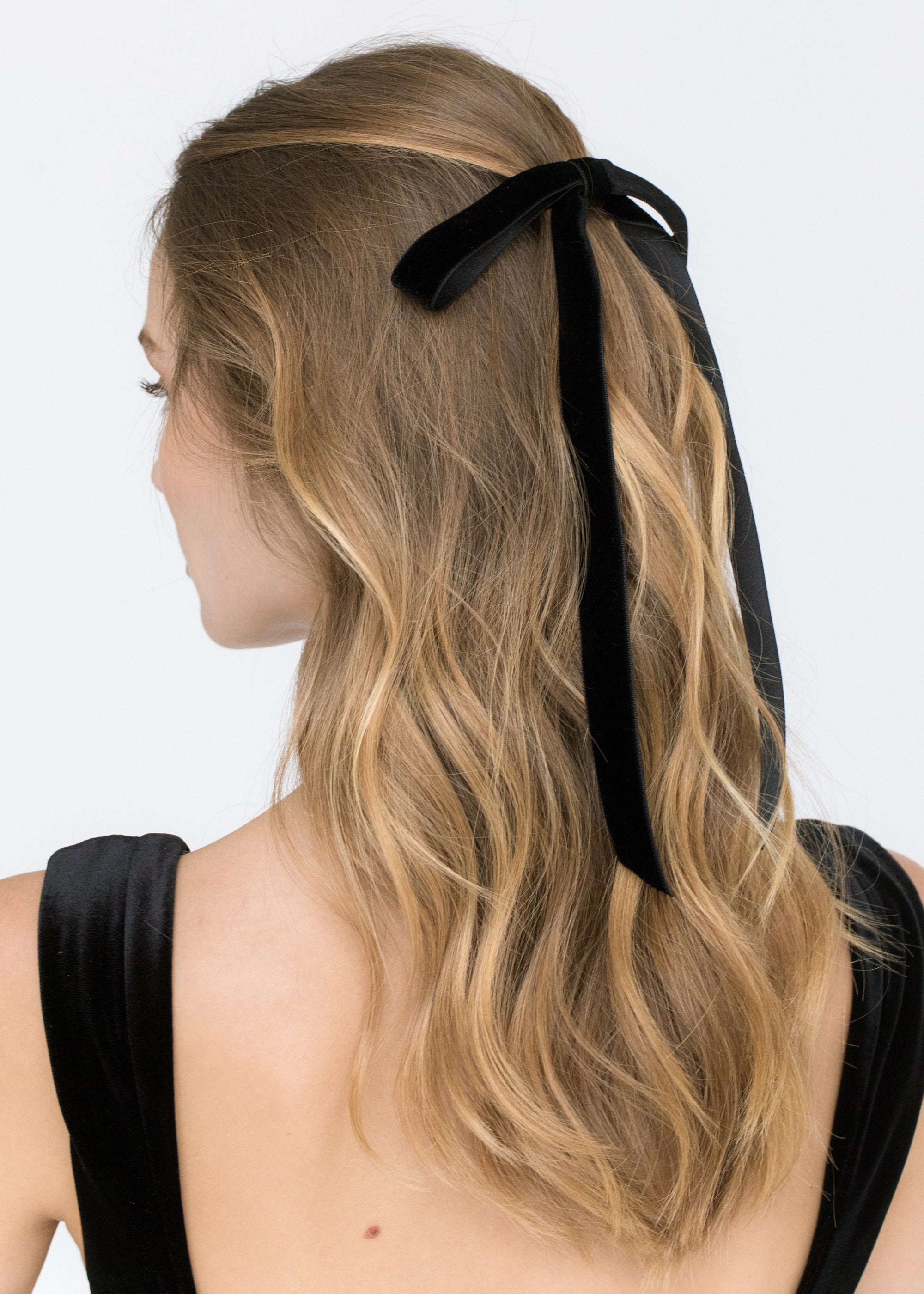 Aida Velvet Bow Barrette - 4