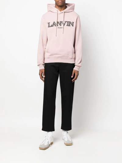 Lanvin embroidered-logo drawstring hoodie outlook