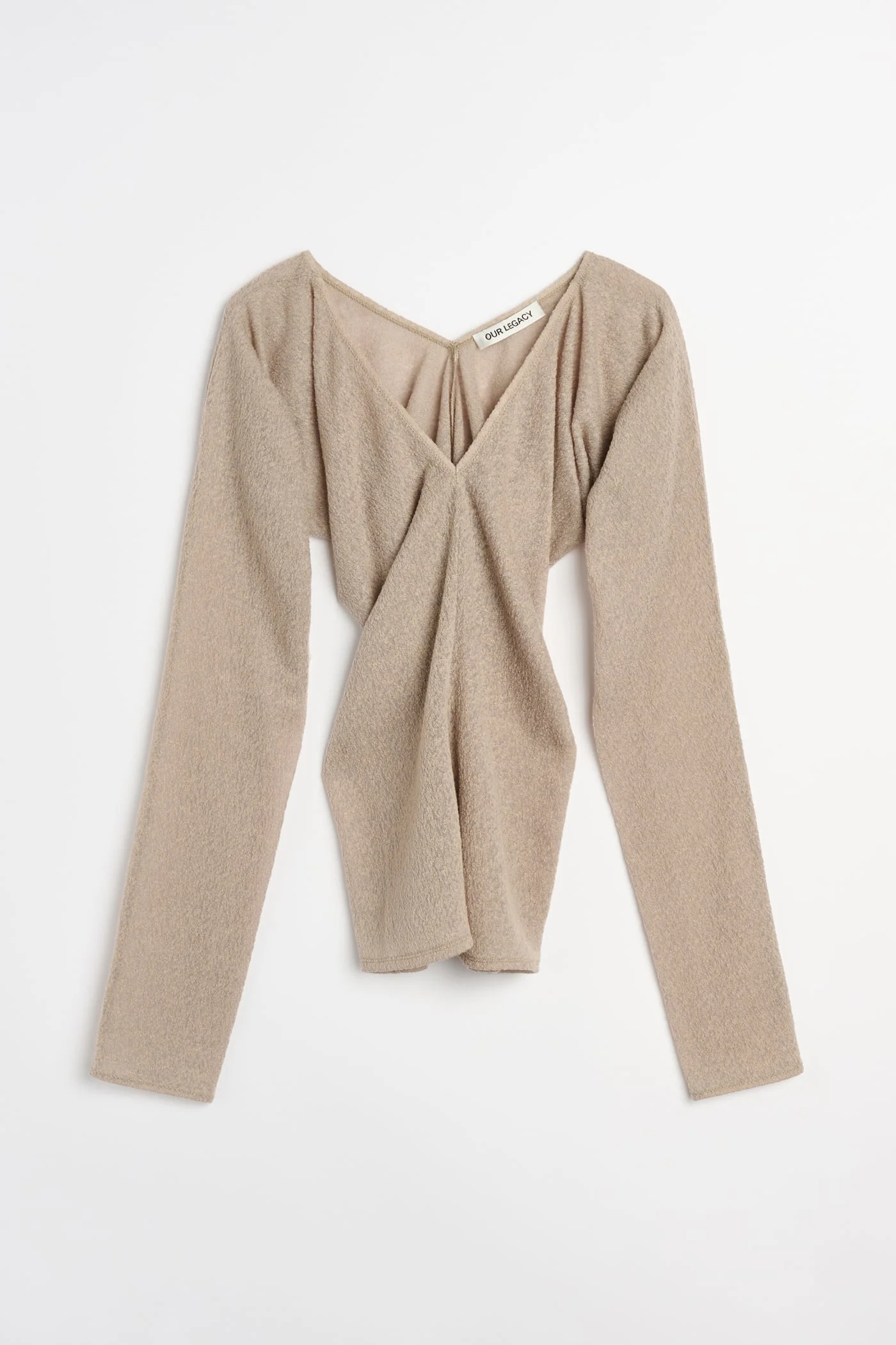 Cheer V Neck Hushed Fawn Lacy Wool - 1