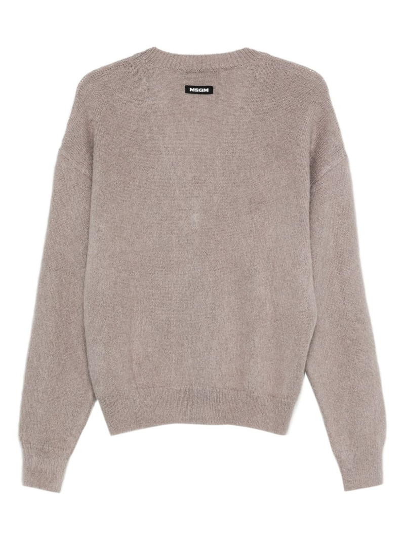 MSGM mushroom-embellished cardigan outlook