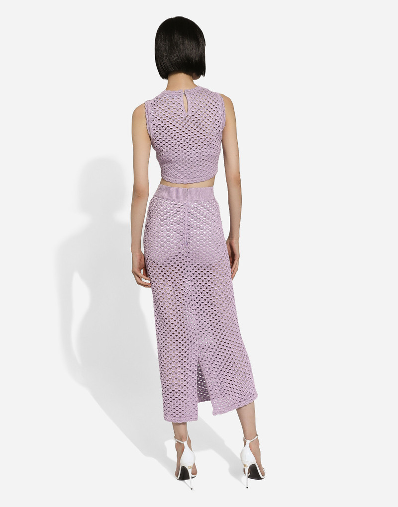 Long crochet pencil skirt 3