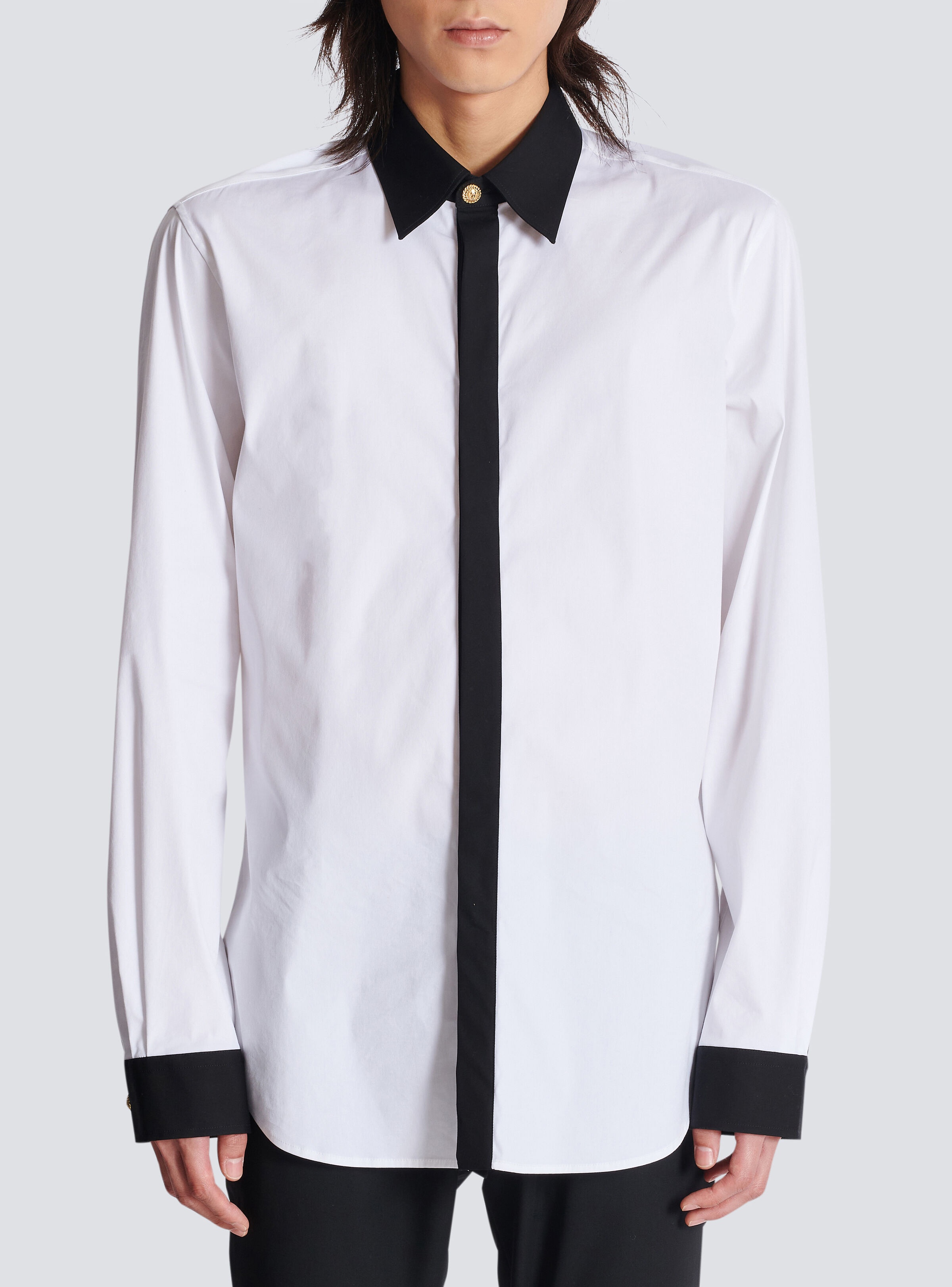 Two-tone poplin shirt - 5