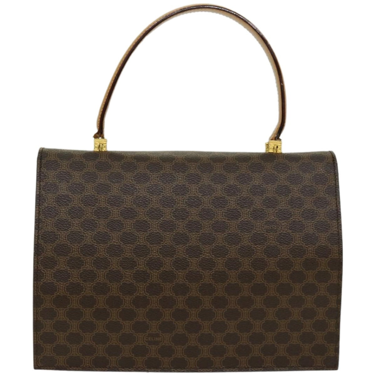 CELINE Macadam Canvas Hand Bag Pvc Brown - 2