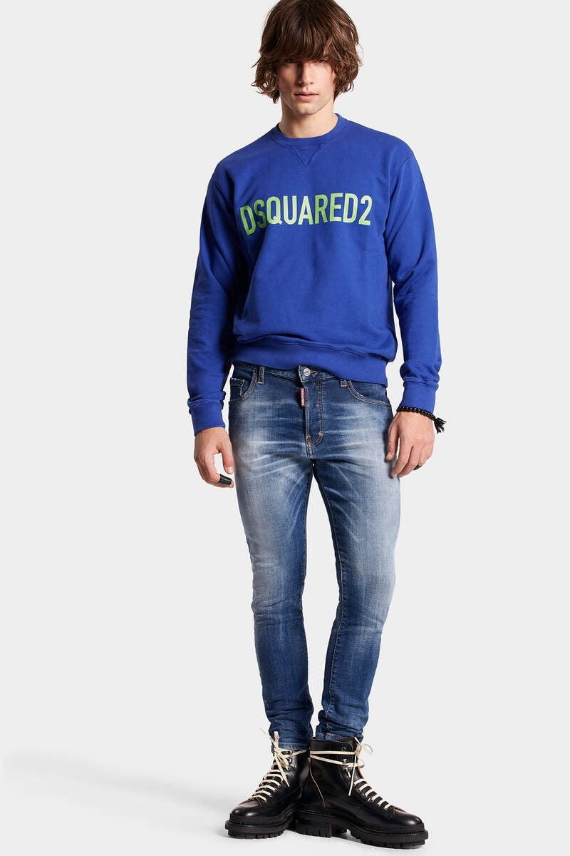 MEDIUM STAPLED CLEAN WASH SKATER JEANS - 1