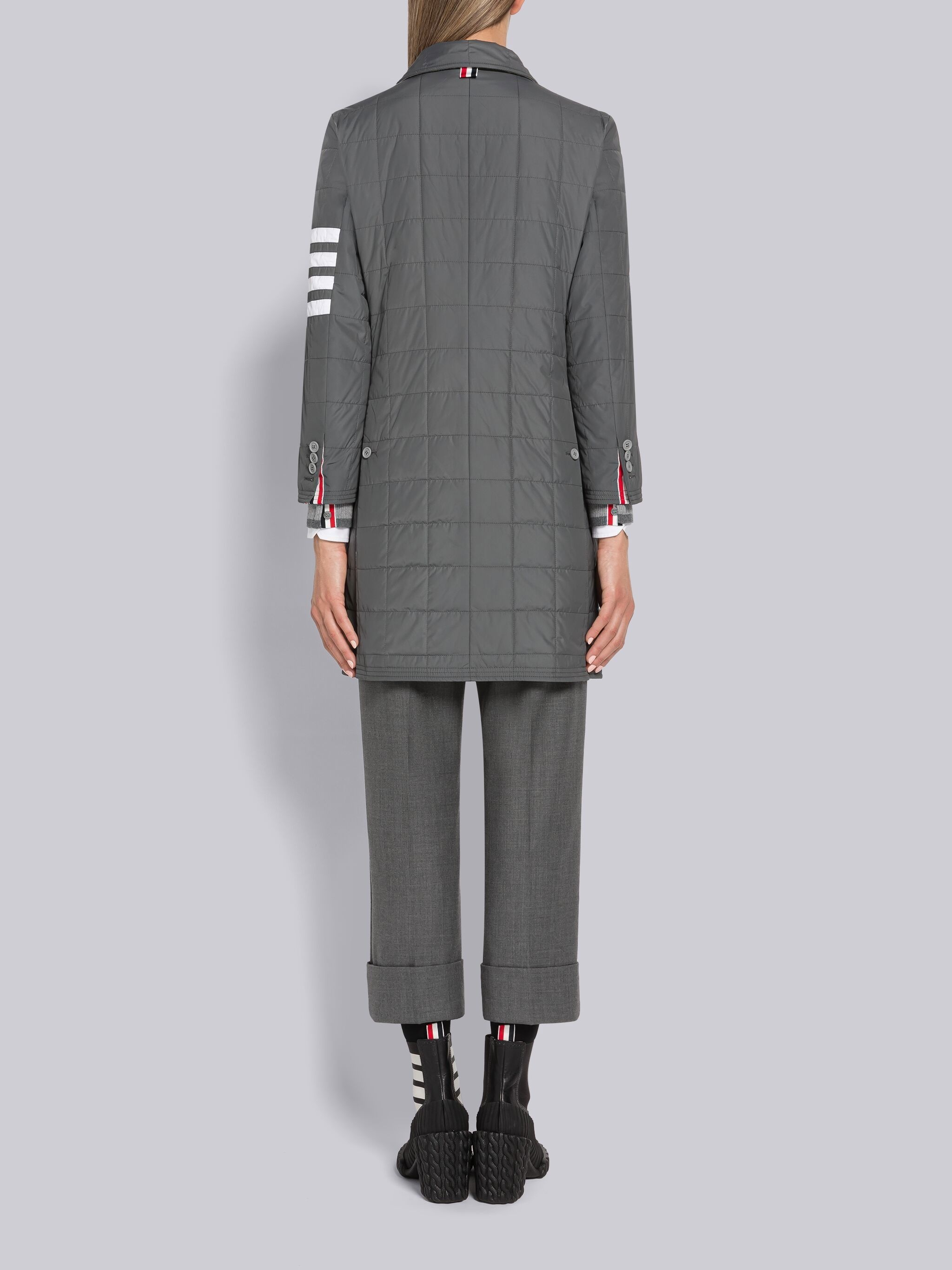 Poly Twill Quilted Tech Down 4-Bar Chesterfield Coat - 3