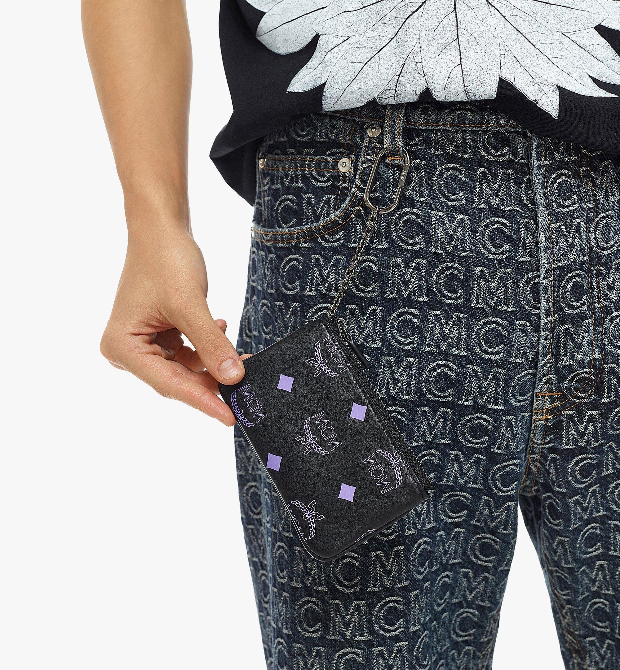 Key Pouch in Color Splash Logo Leather - 3