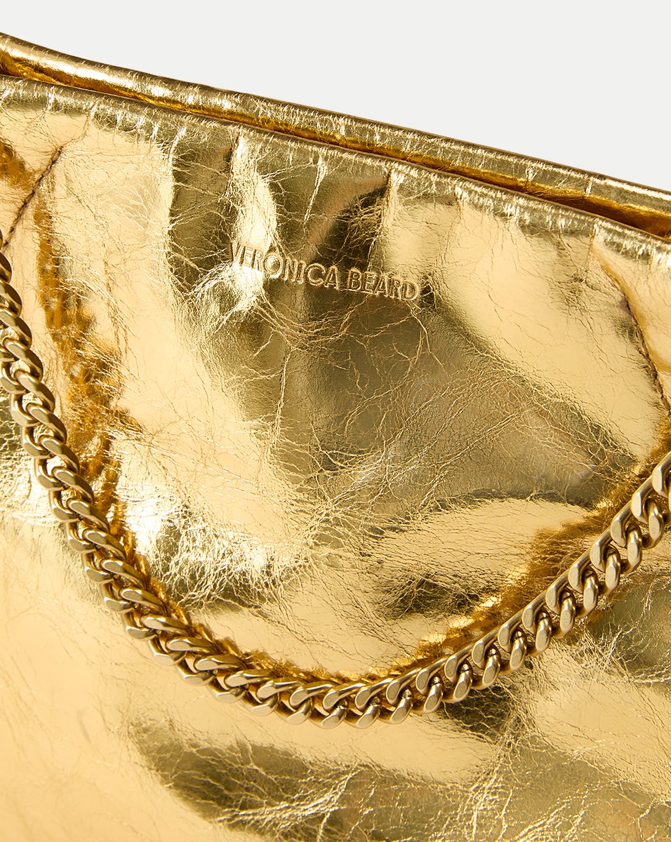 SMALL METALLIC VERONICA BEARD SLOUCH SHOULDER BAG - 3