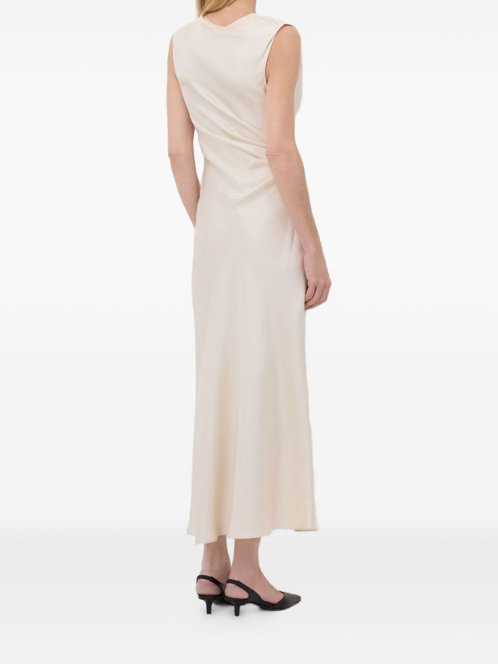 Roan gathered-waist sleeveless midi dress - 4