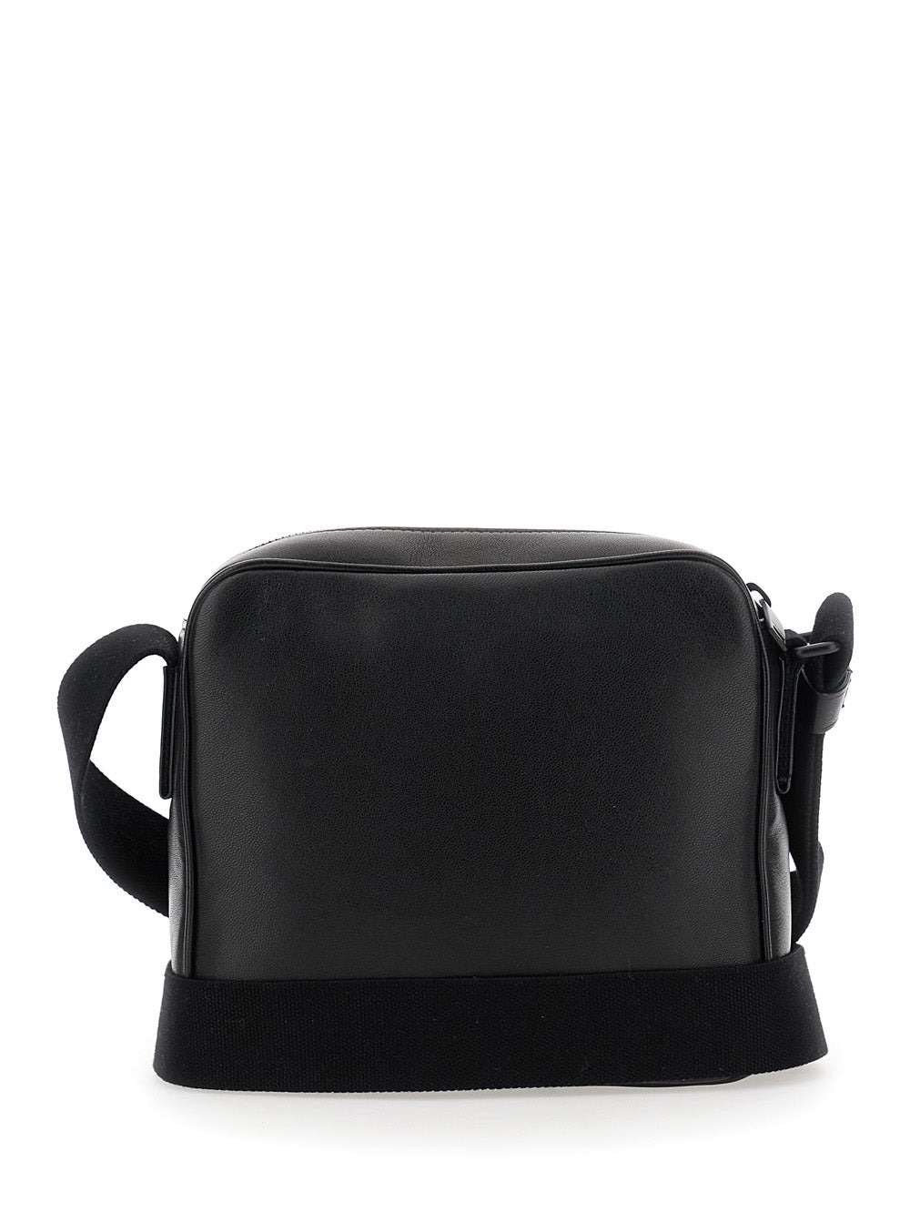 Saint Laurent Men 'Niky Cube' Black Crossbody Bag With Cassandre On The Front And Adjustable Canvas  - 4
