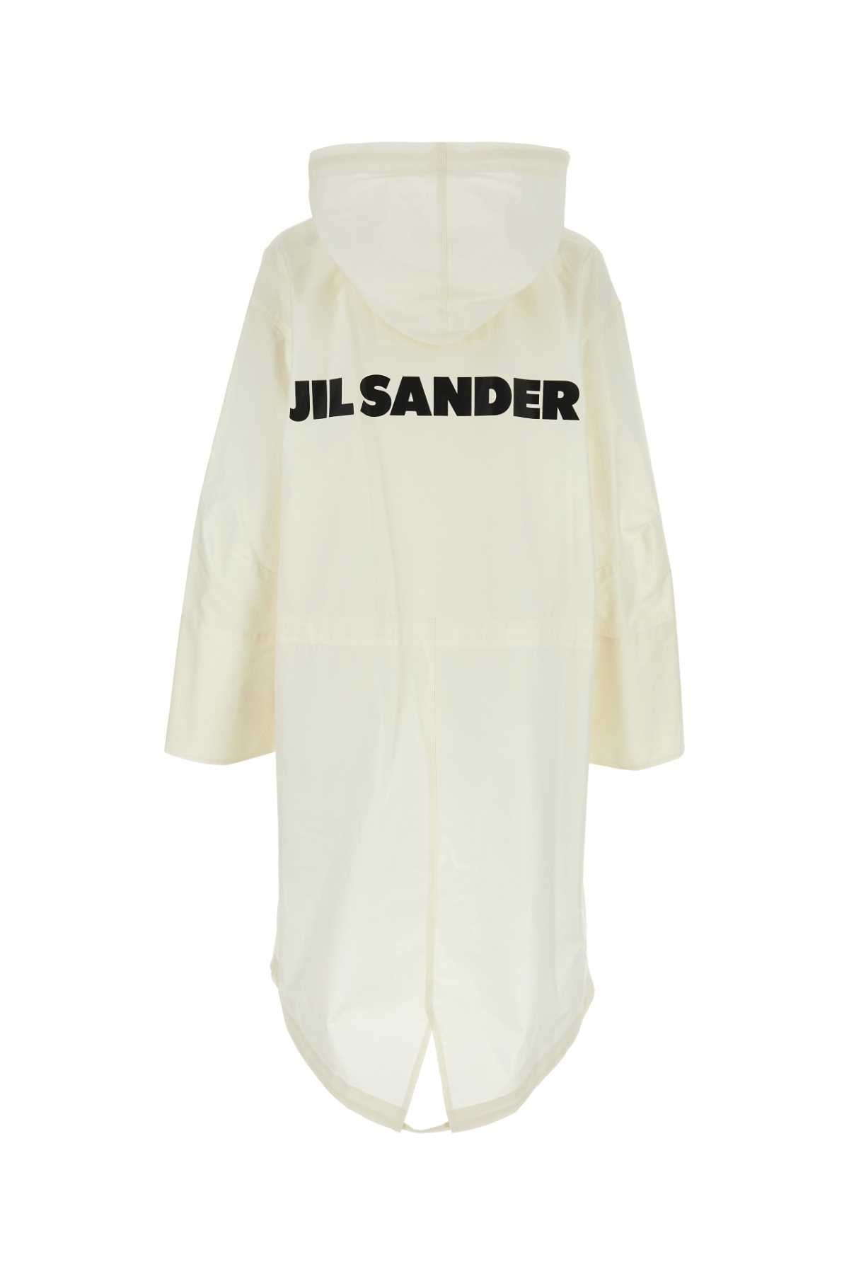 Jil Sander Women Ivory Cotton Parka - 2