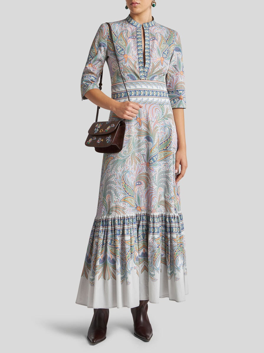 COTTON DRESS WITH FLOUNCE - 3