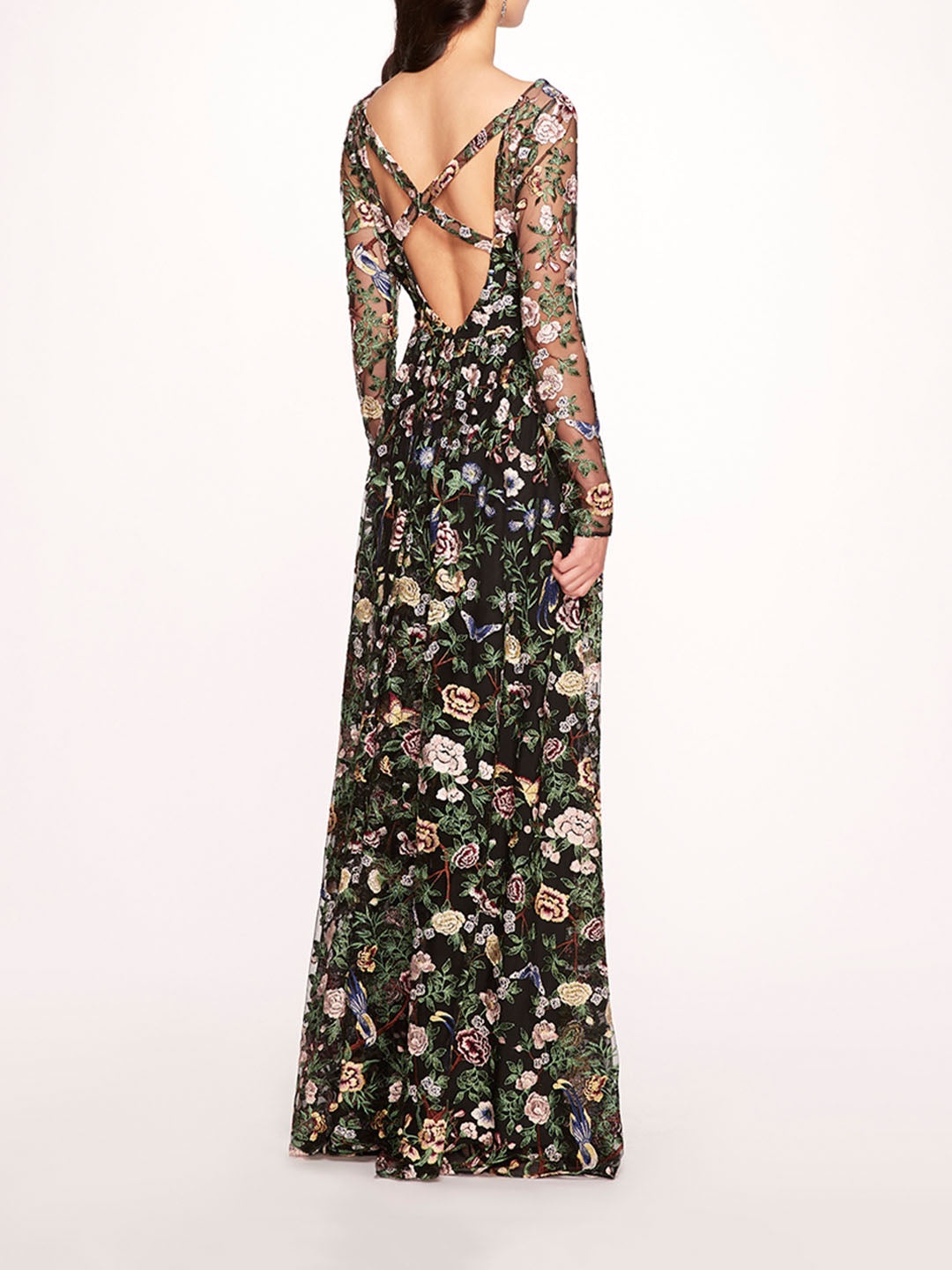 BOTANICAL EMBROIDERED GOWN - 2