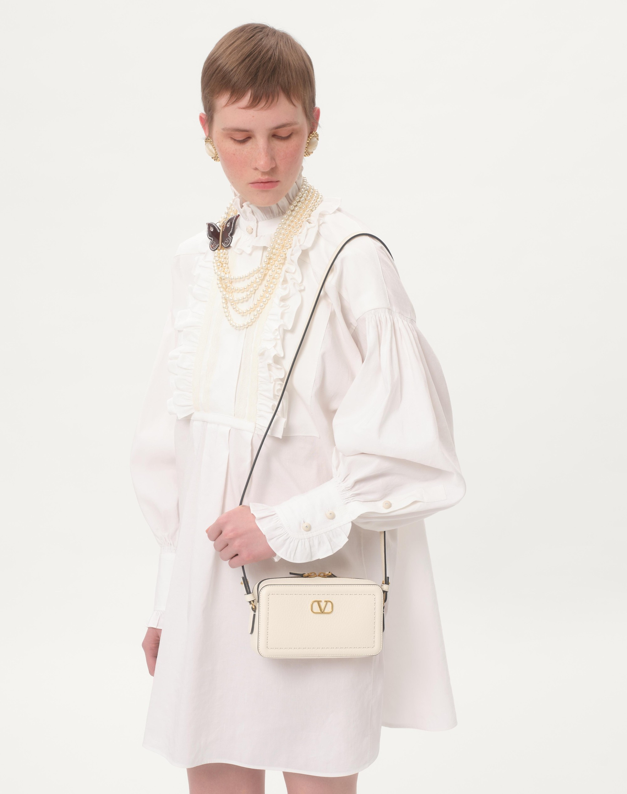 VALENTINO GARAVANI ALLTIME MINI SHOULDER BAG IN GRAINY CALFSKIN - 7