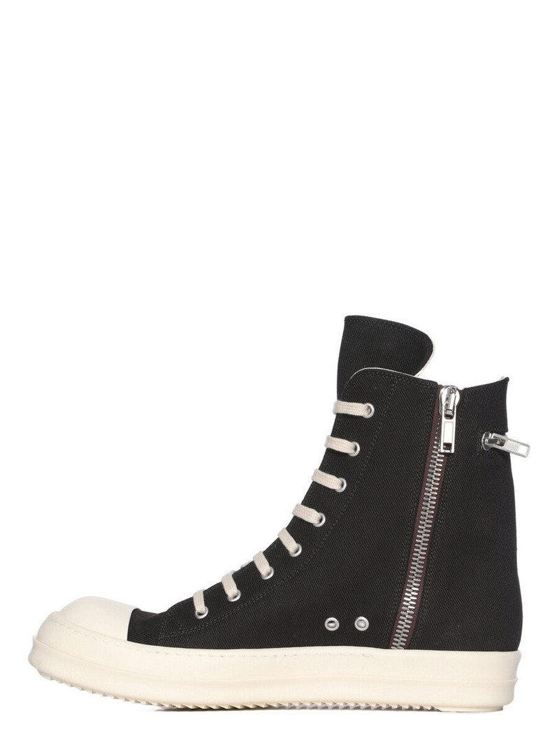 Rick Owens DRKSHDW lace-up zip sneakers outlook