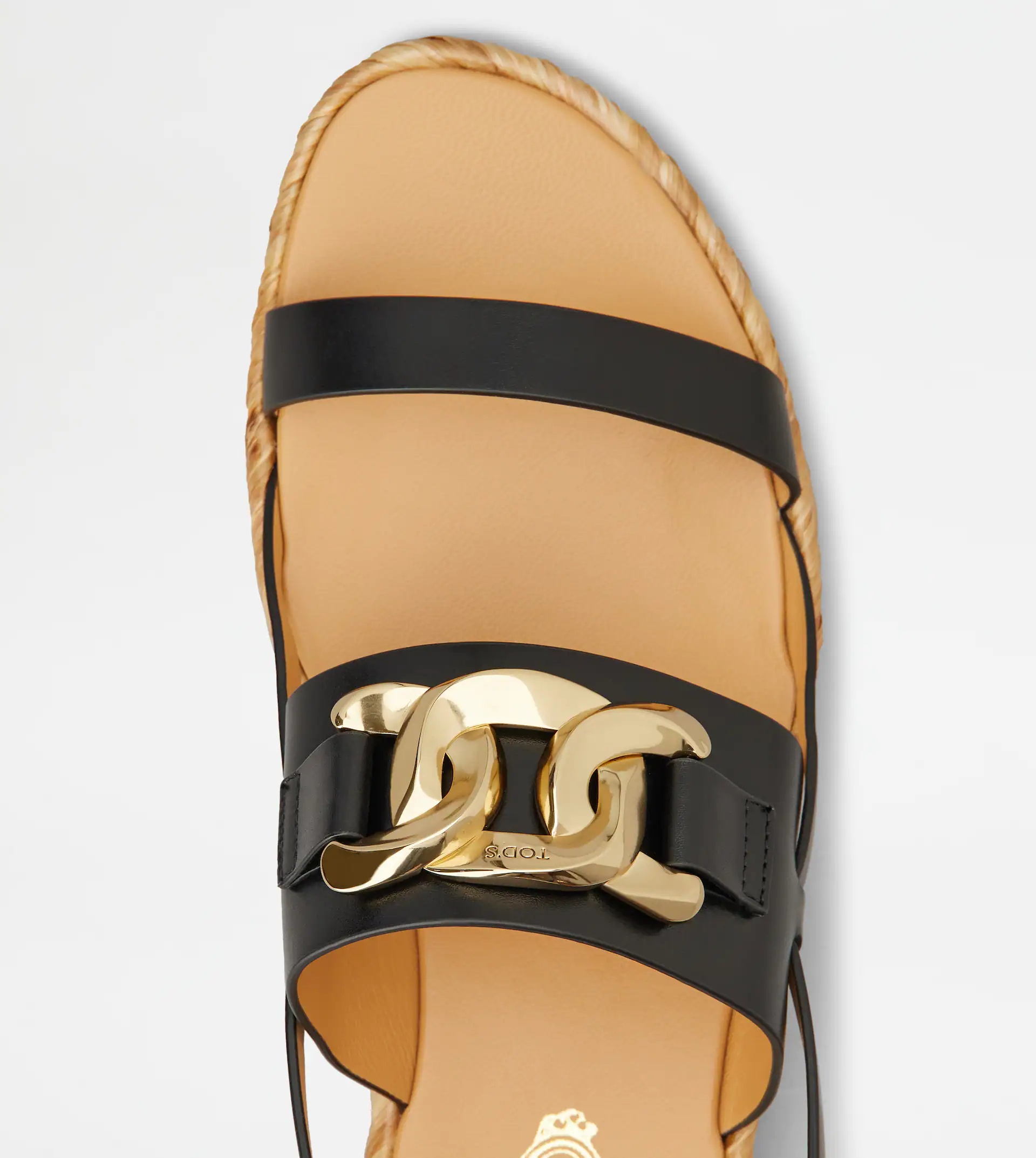 SANDALS IN LEATHER - BROWN - 3