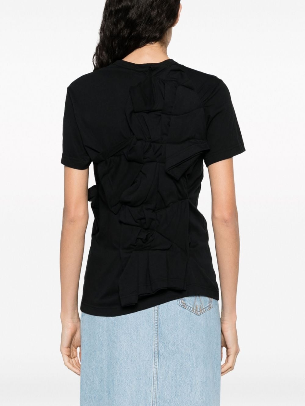 ruched panelled T-shirt - 4