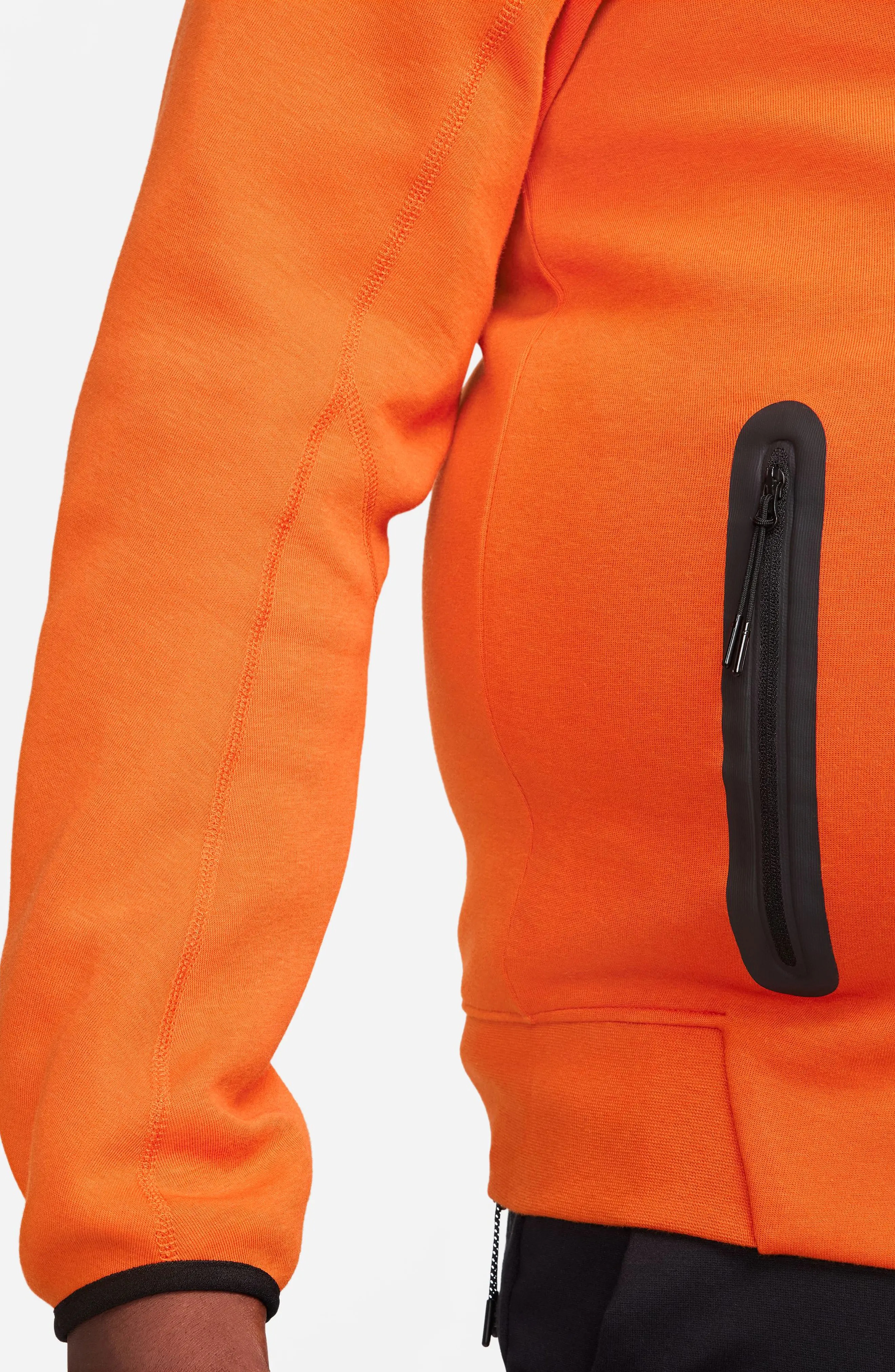 Tech Fleece Windrunner Zip Hoodie in Campfire Orange/Black - 9