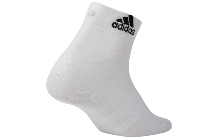 adidas Breathable Stripe Sports Mid Tops Basketball Socks Couple Style White DZ9435 - 2