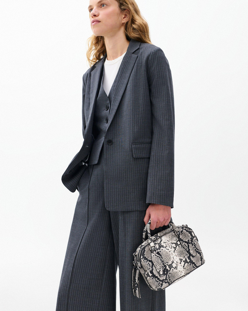 Gramercy Small Snakeskin Leather Satchel 3