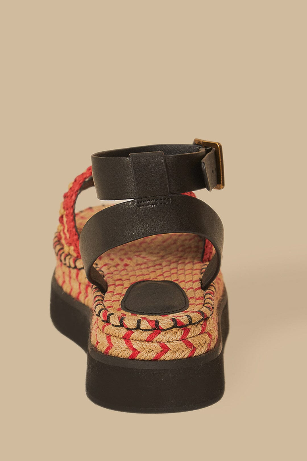 Red Crochet Espadrille Flatform Sandal - 7