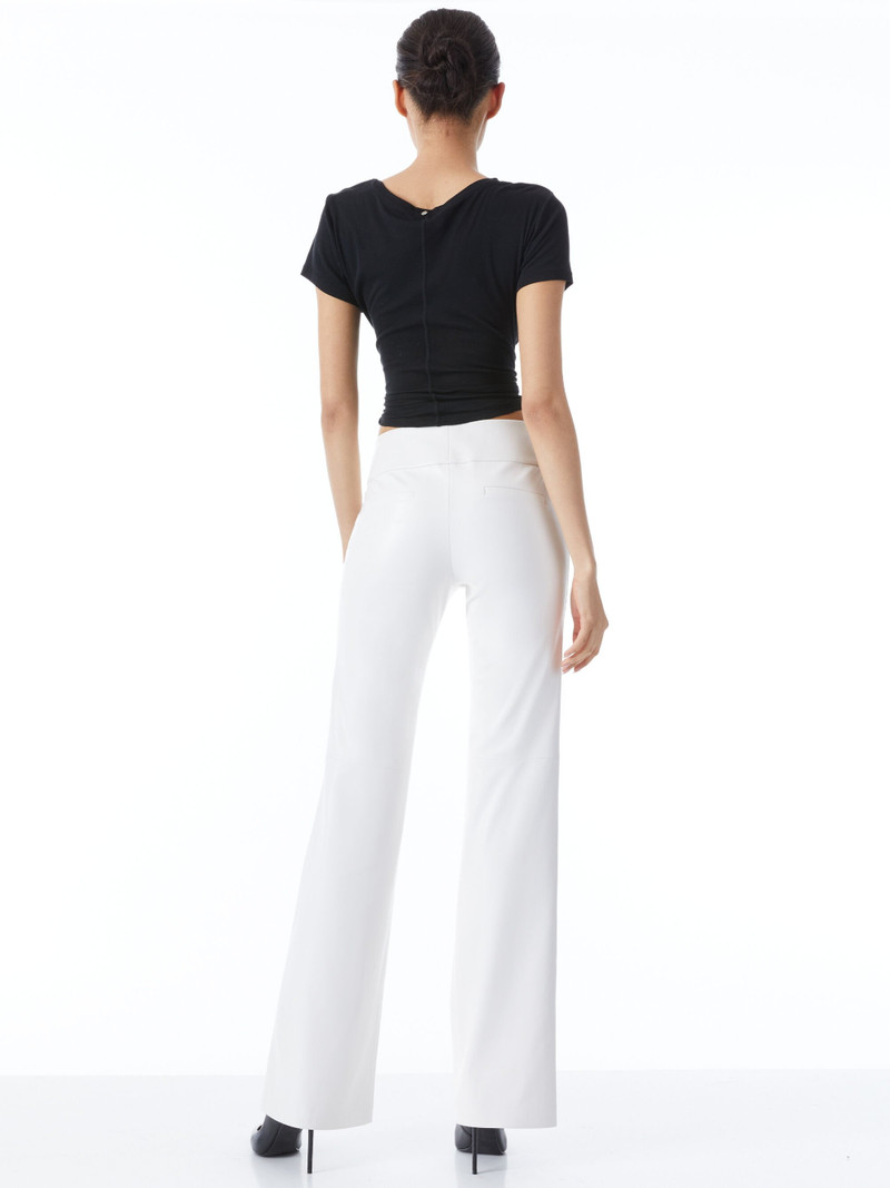 Alice + Olivia OLIVIA VEGAN LEATHER BOOTCUT PANT outlook