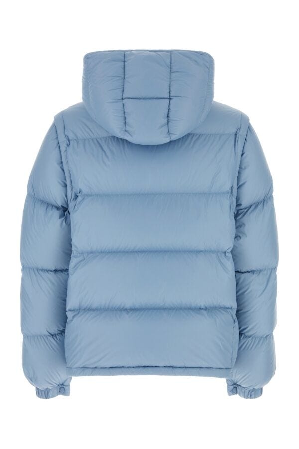 Light blue nylon Cyclone down jacket - 2