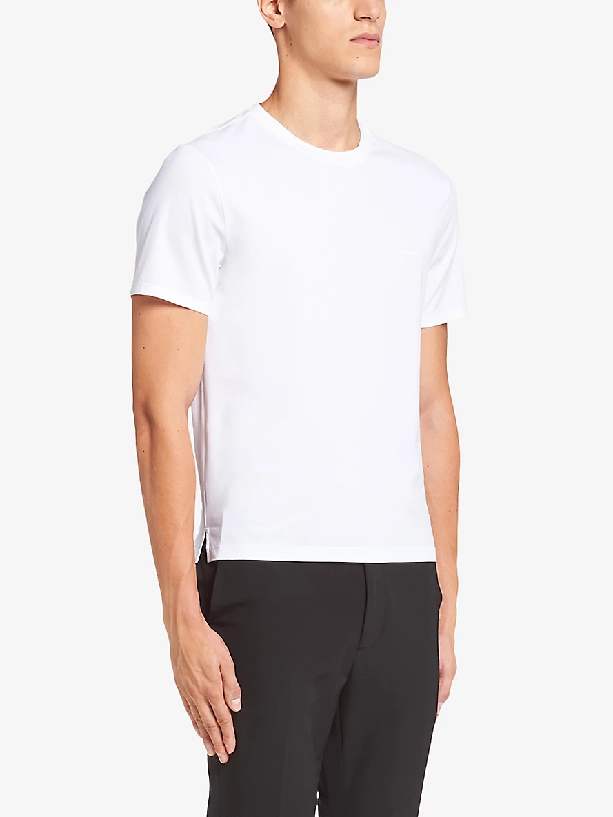 Logo-embroidered slim-fit stretch-cotton T-shirt - 3