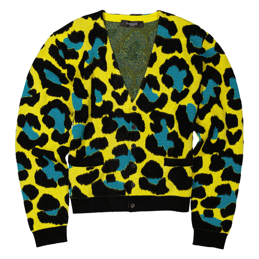 Versace Long Sleeve Leopard Sweater - 5