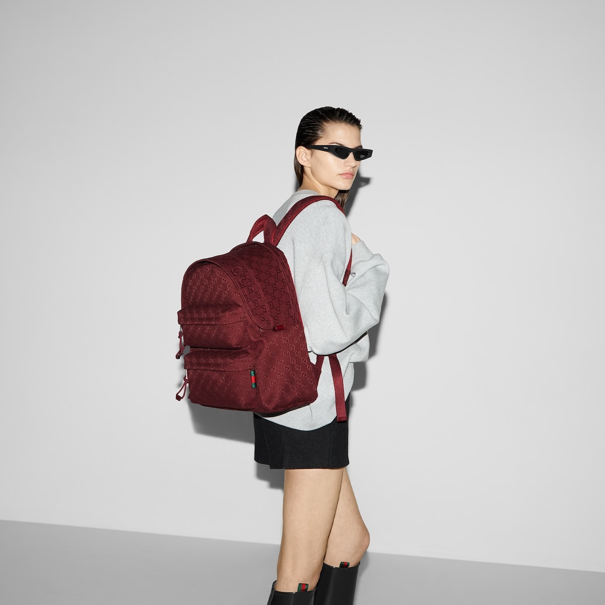 Medium backpack with Gucci logo - 5