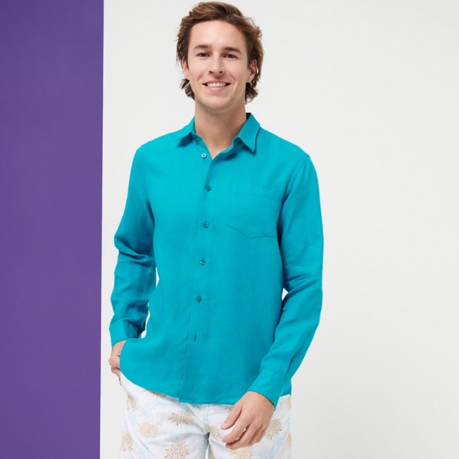 Men Linen Shirt Solid - 7