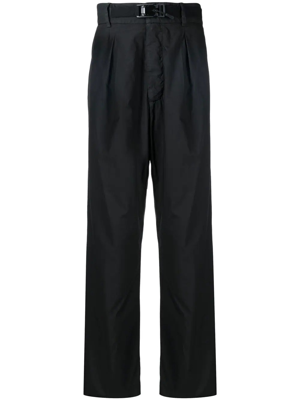 straight-leg belted trousers - 1