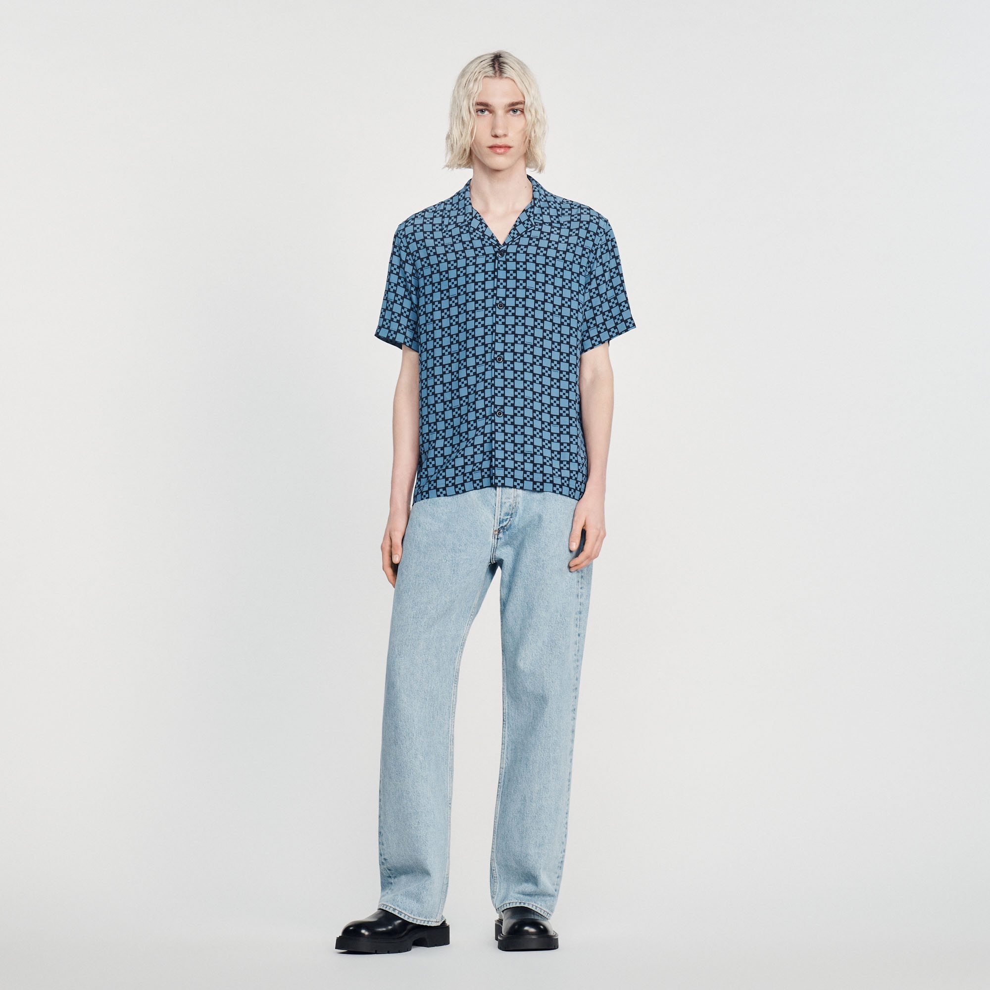 Flowing short-sleeved shirt - 4