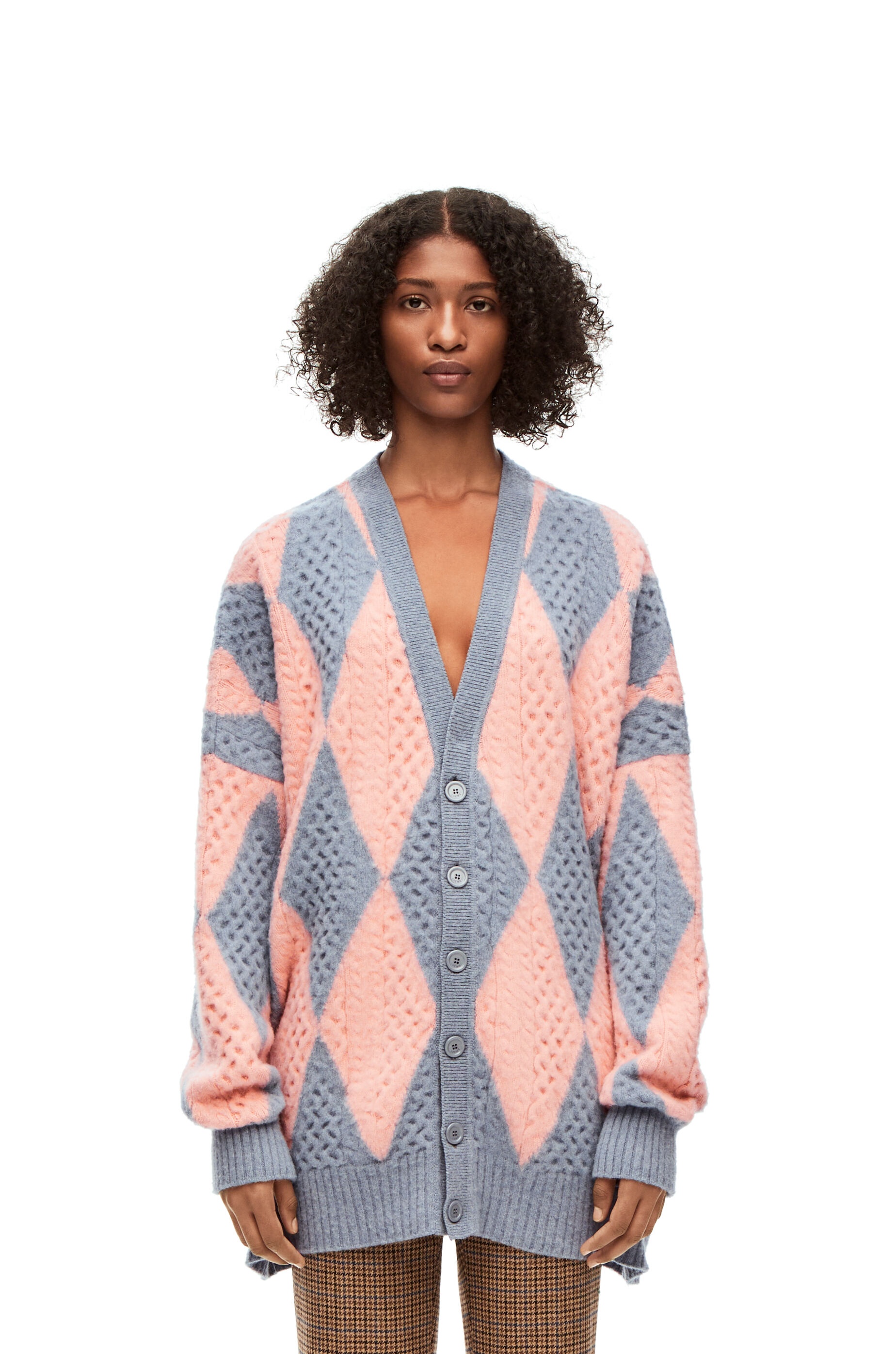 Diamonds cardigan in wool and cashmere blend - 3